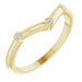 Ladies Natural Diamond Stackable V Ring (I1, G-H) — 14K Yellow Gold
