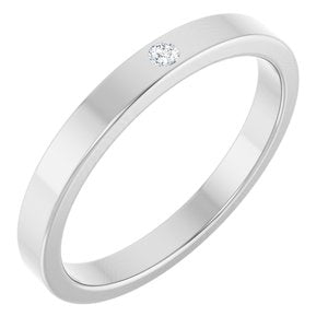Ladies Natural Diamond Family Stackable Ring (I1, G-H) — Sterling Silver