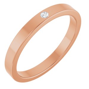Ladies Natural Diamond Family Stackable Ring (I1, G-H) — 14K Rose Gold