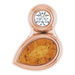 Ladies 5x3 mm Pear Natural Citrine Natural Diamond Slide Pendant (I1, G-H) — 14K Rose Gold