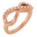 Ladies Natural Diamond Infinity-Inspired Ring (I1, H+) — 14K Rose Gold