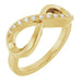 Ladies Natural Diamond Infinity-Inspired Ring (I1, H+) — 14K Yellow Gold