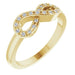 Ladies Natural Diamond Infinity-Inspired Ring (I1, H+) — 14K Yellow Gold