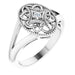 Ladies Natural Diamond Ring Size 5 (I2, H+) — Sterling Silver