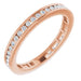 Ladies Natural Diamond Stackable Ring (I1, H+) — 14K Rose Gold