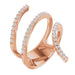 Ladies Natural Diamond Spiral Wrap Ring (I1, H+) — 14K Rose Gold