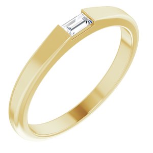 Ladies Natural Diamond Stackable Ring (Si2-Si3, Ghi) — 14K Yellow Gold