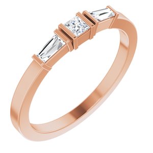 Ladies Natural Diamond Stackable Ring (SI2-SI3, GHI) — 14K Rose Gold