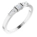 Ladies Natural Diamond Stackable Ring (SI2-SI3, GHI) — Platinum