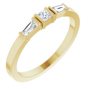 Ladies Natural Diamond Stackable Ring (SI2-SI3, GHI) — 14K Yellow Gold