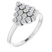 Ladies Natural Diamond Bezel-Set Cluster Ring (I1, G-H) — 14K White Gold