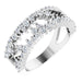 Ladies Natural Diamond Negative Space Ring (I1, G-H) — Sterling Silver