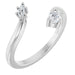 Ladies Natural Diamond Negative Space Ring (SI2-SI3, GHI) — Platinum
