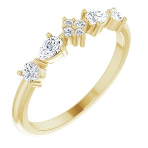 Ladies Natural Diamond Stackable Ring (SI2-SI3, GHI) — 14K Yellow Gold