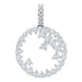Ladies Natural Diamond Scattered Circle Pendant — Platinum
