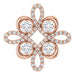 Ladies Natural Diamond Clover Pendant (I1, H-I) — 14K Rose Gold