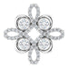 Ladies Natural Diamond Clover Pendant (I1, H-I) — Platinum