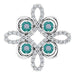 Ladies Natural Alexandrite Natural Diamond Pendant (I1, H-I) — Platinum