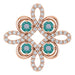 Ladies Natural Alexandrite Natural Diamond Pendant (I1, H-I) — 14K Rose Gold