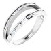 Ladies Natural Diamond Negative Space Ring (SI2-SI3, GHI) — Platinum