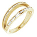 Ladies Natural Diamond Negative Space Ring (I1, GHI) — 14K Yellow Gold
