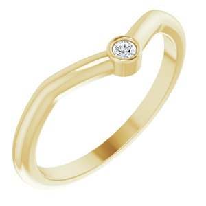 Ladies Natural Diamond Stackable (I1, G-H) — 14K Yellow Gold