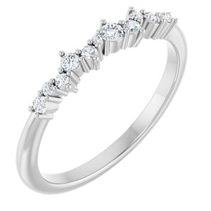 Ladies Natural Diamond Stackable Ring (SI2-SI3, G-H) — Platinum