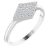 Ladies Natural Diamond Geometric Ring (SI2-SI3, G-H) — Sterling Silver