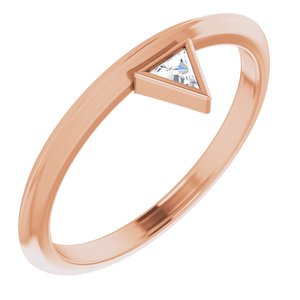 Ladies Natural Diamond Stackable Ring (SI2-SI3, G-H) — 14K Rose Gold