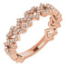 Ladies Natural Diamond Stackable Heart Ring (SI2-SI3, G-H) — 14K Rose Gold