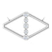 Ladies Natural Diamond Geometric Necklace Center (I1, G-H) — 14K White Gold
