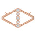 Ladies Natural Diamond Geometric Necklace Center (I1, G-H) — 14K Rose Gold