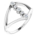 Ladies Natural Diamond Geometric Ring (SI2-SI3, G-H) — Platinum