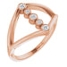 Ladies Natural Diamond Geometric Ring (SI2-SI3, G-H) — 14K Rose Gold