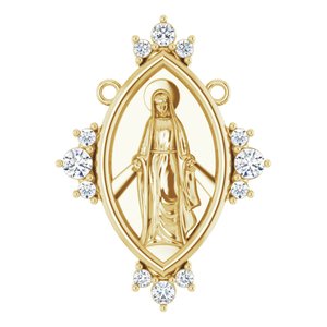 Ladies Natural Diamond Miraculous Necklace Center (I1, G-H) — 14K Yellow Gold