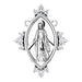 Ladies Natural Diamond Miraculous Necklace Center (I1, G-H) — 14K White Gold
