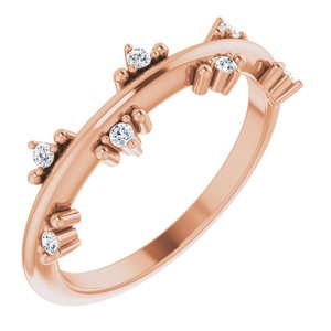 Ladies Natural Diamond Stackable Ring (SI2-SI3, G-H) — 14K Rose Gold