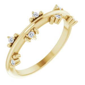 Ladies Natural Diamond Stackable Ring (SI2-SI3, G-H) — 14K Yellow Gold
