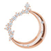 Ladies Natural Diamond Crescent Moon Pendant (I1, G-H) — 14K Rose Gold