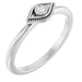 Ladies Natural Diamond Stackable Evil Eye Ring (SI2-SI3, G-H) — Platinum