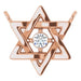 Ladies Natural Diamond Star of David Necklace Center (I1, G-H) — 14K Rose Gold