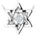 Ladies Natural Diamond Star of David Necklace Center (I1, G-H) — Platinum