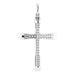 Ladies Natural Diamond Micro Pavé-Style Cross Pendant (I1, H+) — 14K White Gold