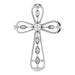 Ladies Natural Diamond Cross Pendant (I1, H+) — 14K White Gold