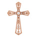 Ladies Natural Diamond Cross Pendant (I1, H+) — 14K Rose Gold