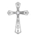Ladies Natural Diamond Cross Pendant (I1, H+) — 14K White Gold