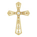 Ladies Natural Diamond Cross Pendant (I1, H+) — 14K Yellow Gold