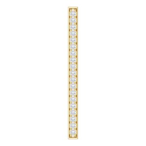 Ladies Natural Diamond Vertical Bar Pendant (I2, H+) — 14K Yellow Gold