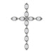 Ladies Natural Diamond Cross Pendant (I1, H+) — 14K White Gold