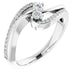 Ladies Natural Diamond Two-Stone Ring (I1, H+) — 14K White Gold